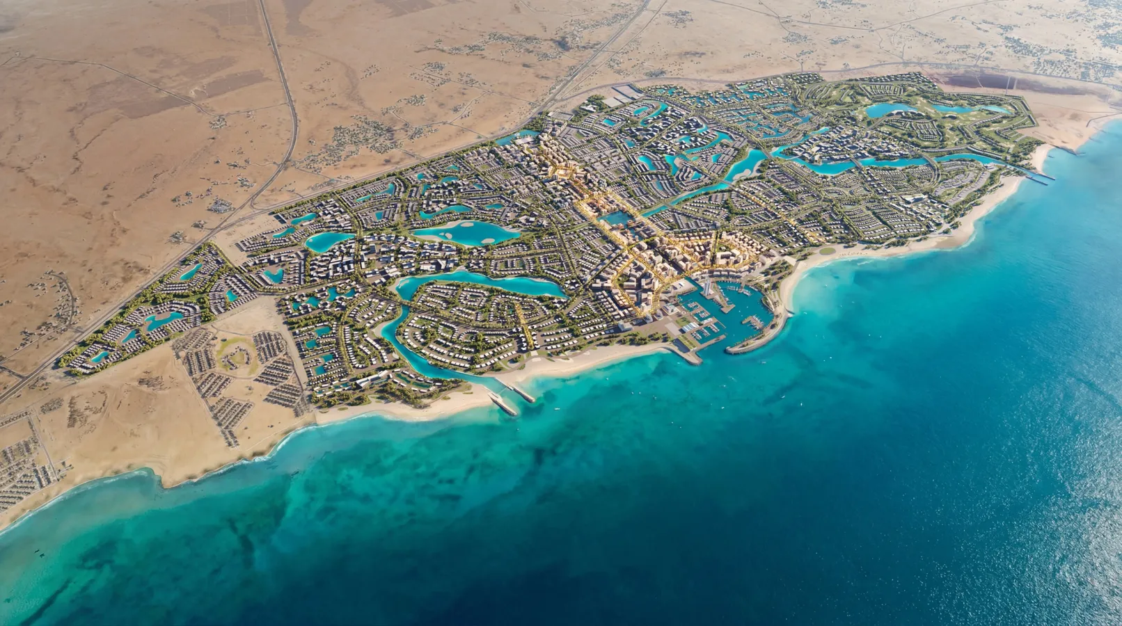 صورة جوية رسمية للمخطط العام لمشروع علم الروم